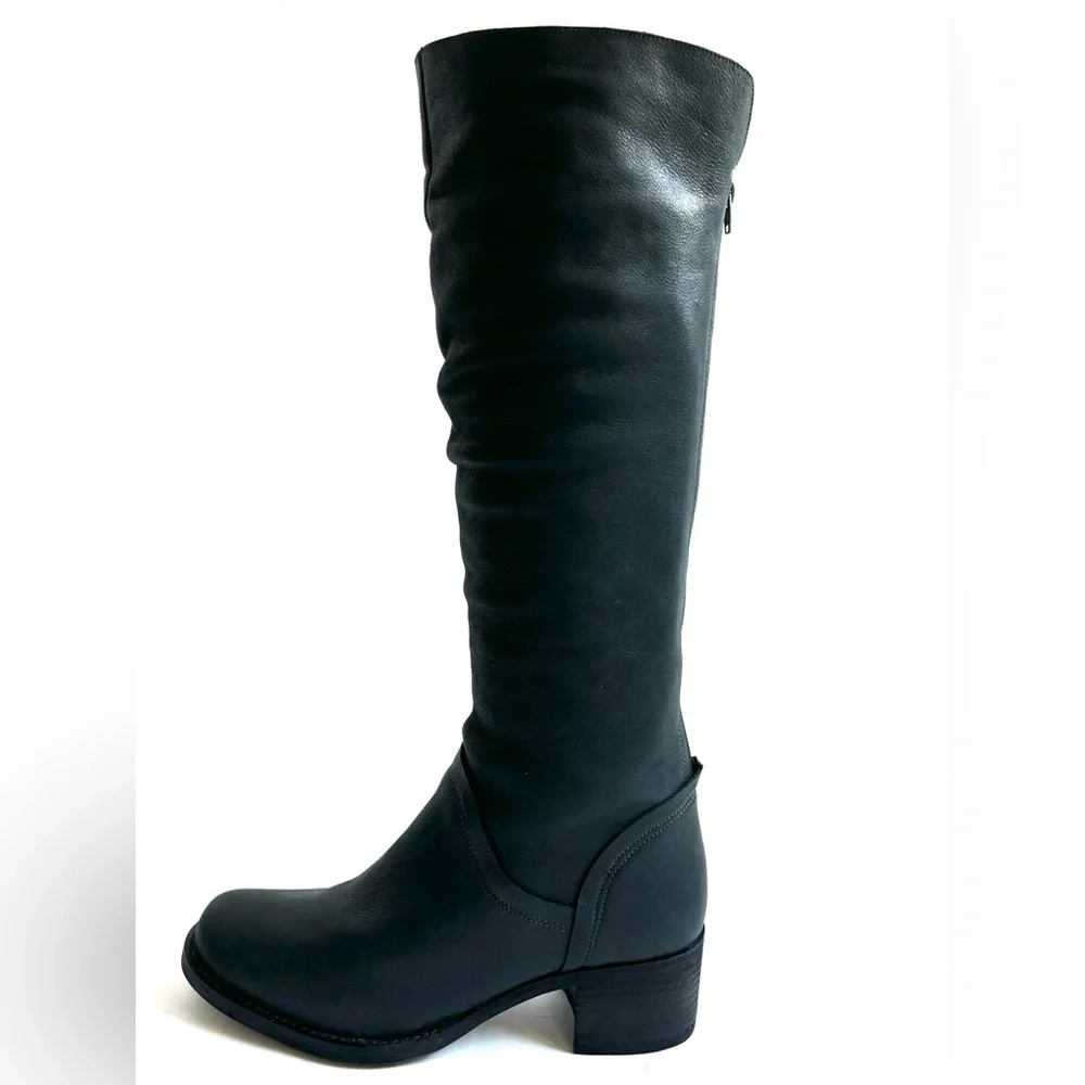 Matisse Lonestar Knee High Leather Riding Boots Black Size 7.5
